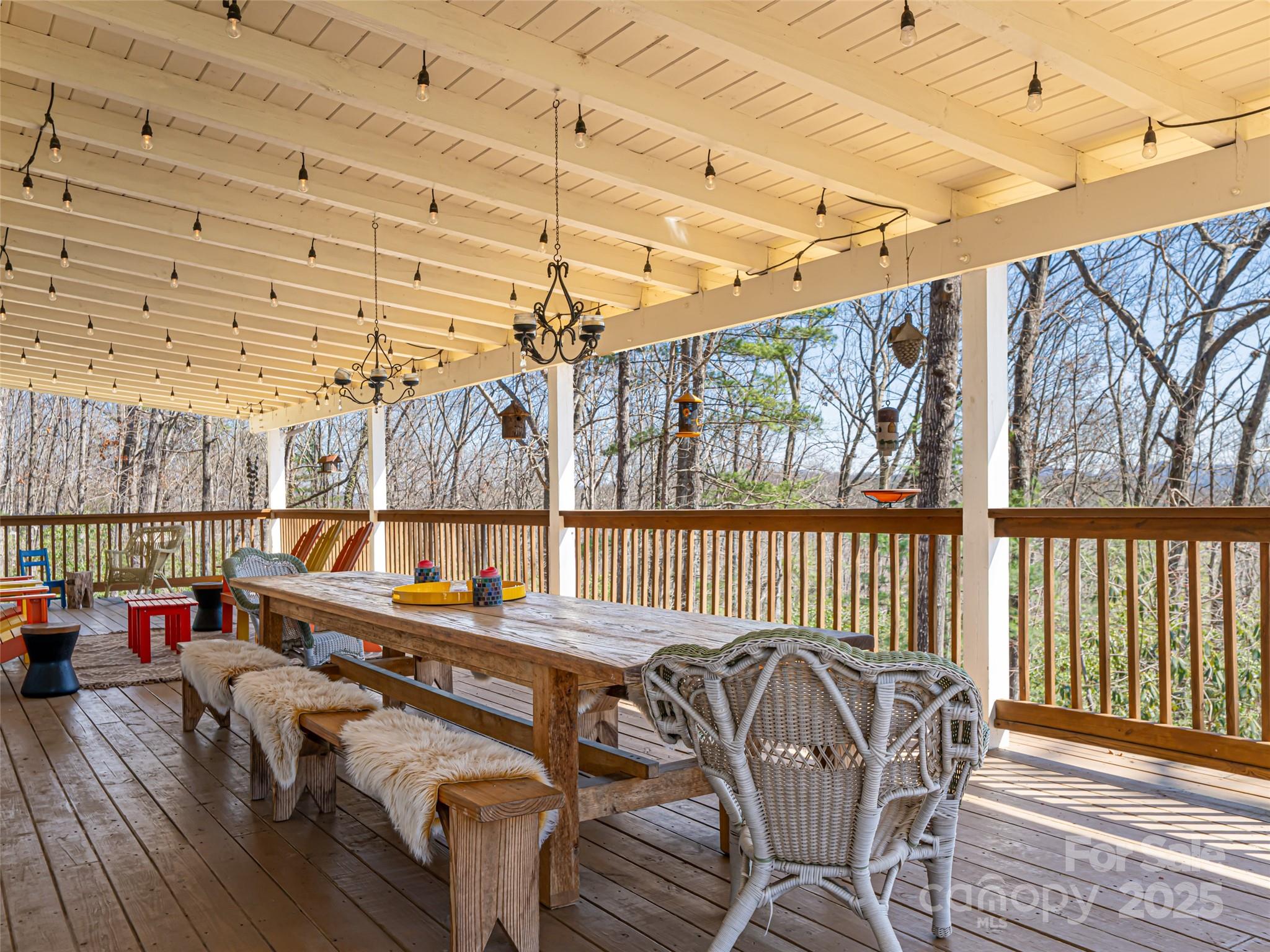 75 Deep Woods Road Mills River, NC 28759 - Photo 33 of 48 a view of balcony with furniture