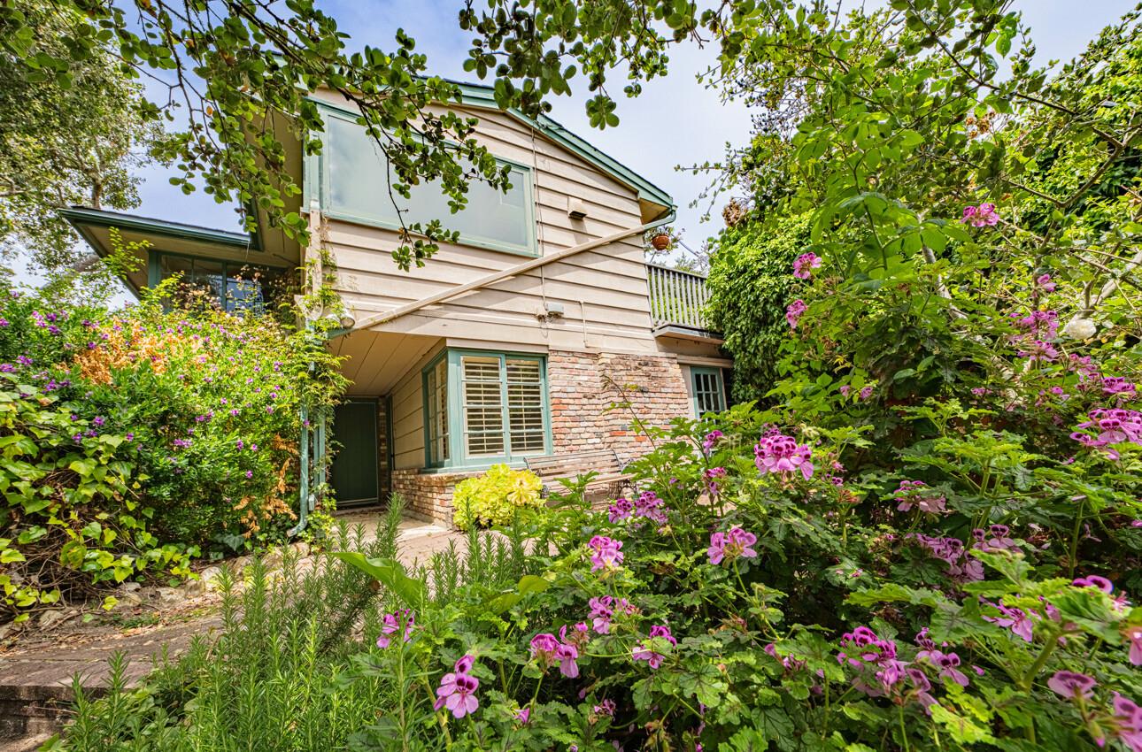 a flower plants in front of a house
