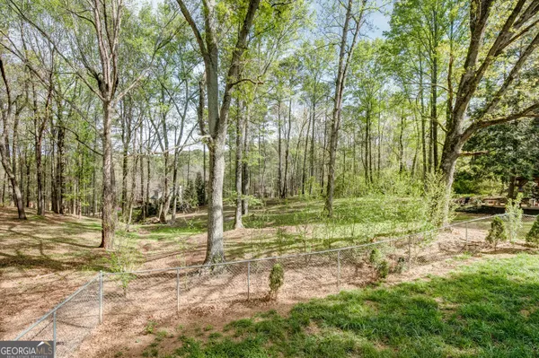 a view of backyard with green space