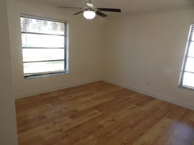 an empty room with a window