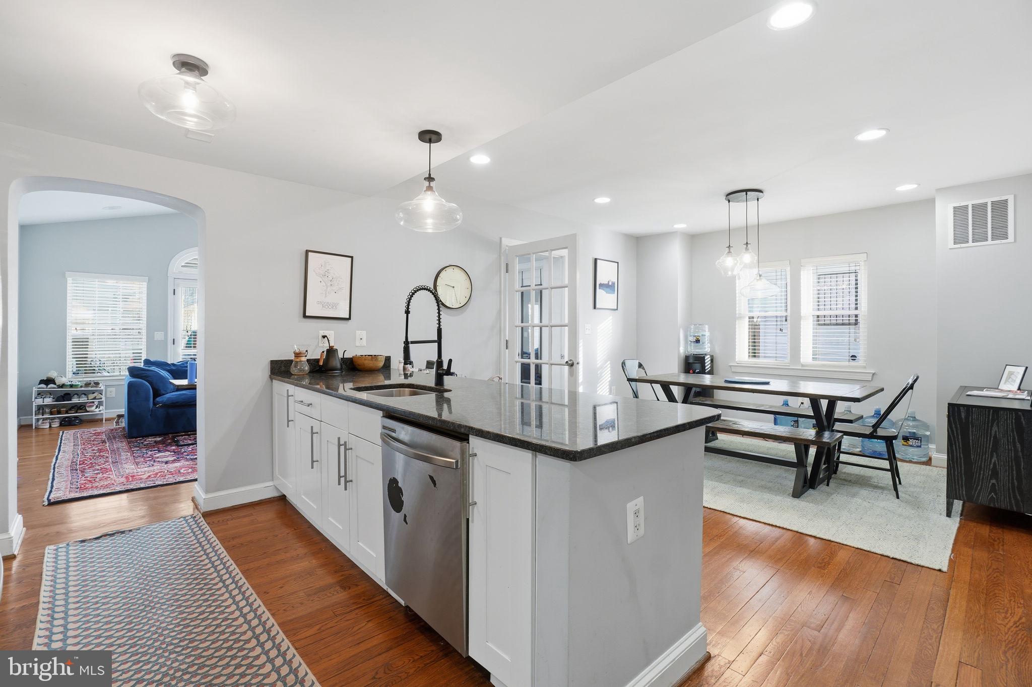 31 Milmarson Place Northwest Washington, DC 20011 - Photo 11 of 57 Kitchen with view of Dining Room and Sun Room
