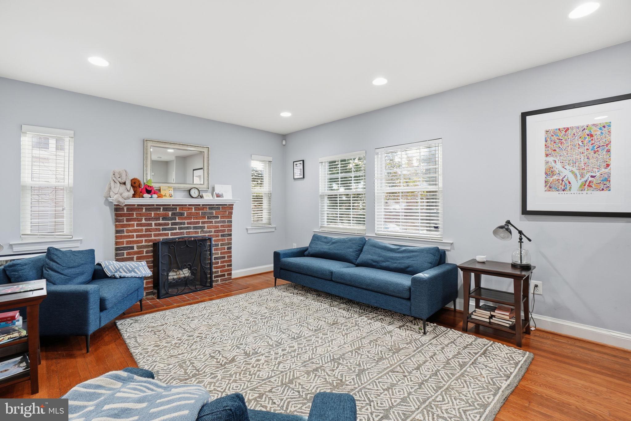 31 Milmarson Place Northwest Washington, DC 20011 - Photo 4 of 57 Living Room with Fireplace