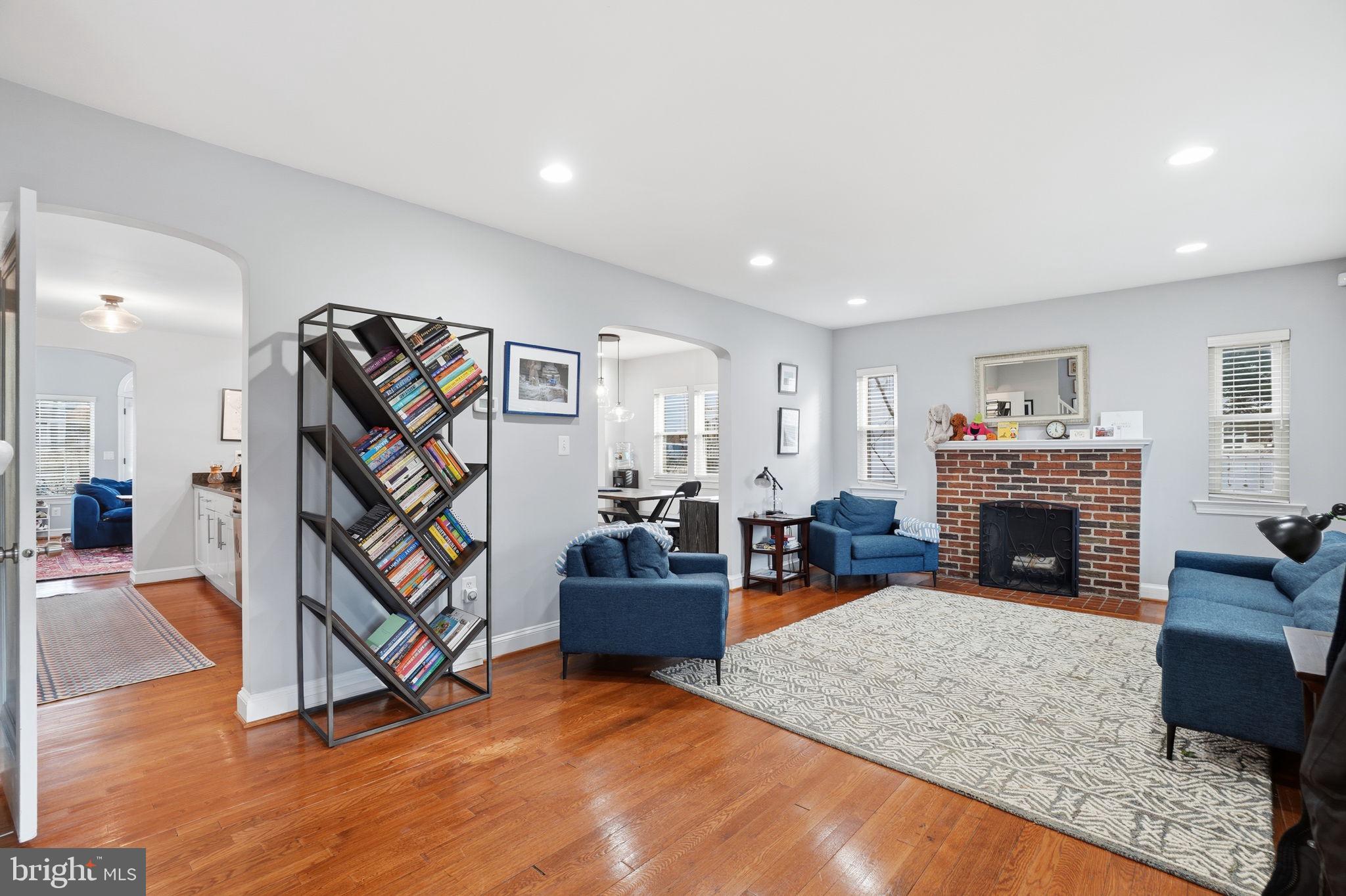 31 Milmarson Place Northwest Washington, DC 20011 - Photo 5 of 57 Living Room with view of Dining Room and Kitchen