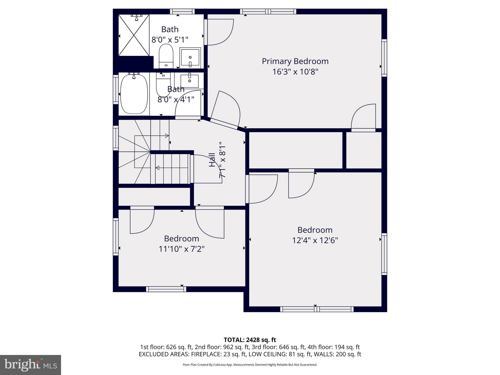 31 Milmarson Place Northwest Washington, DC 20011 - Photo 55 of 57 Upper level Floor plan