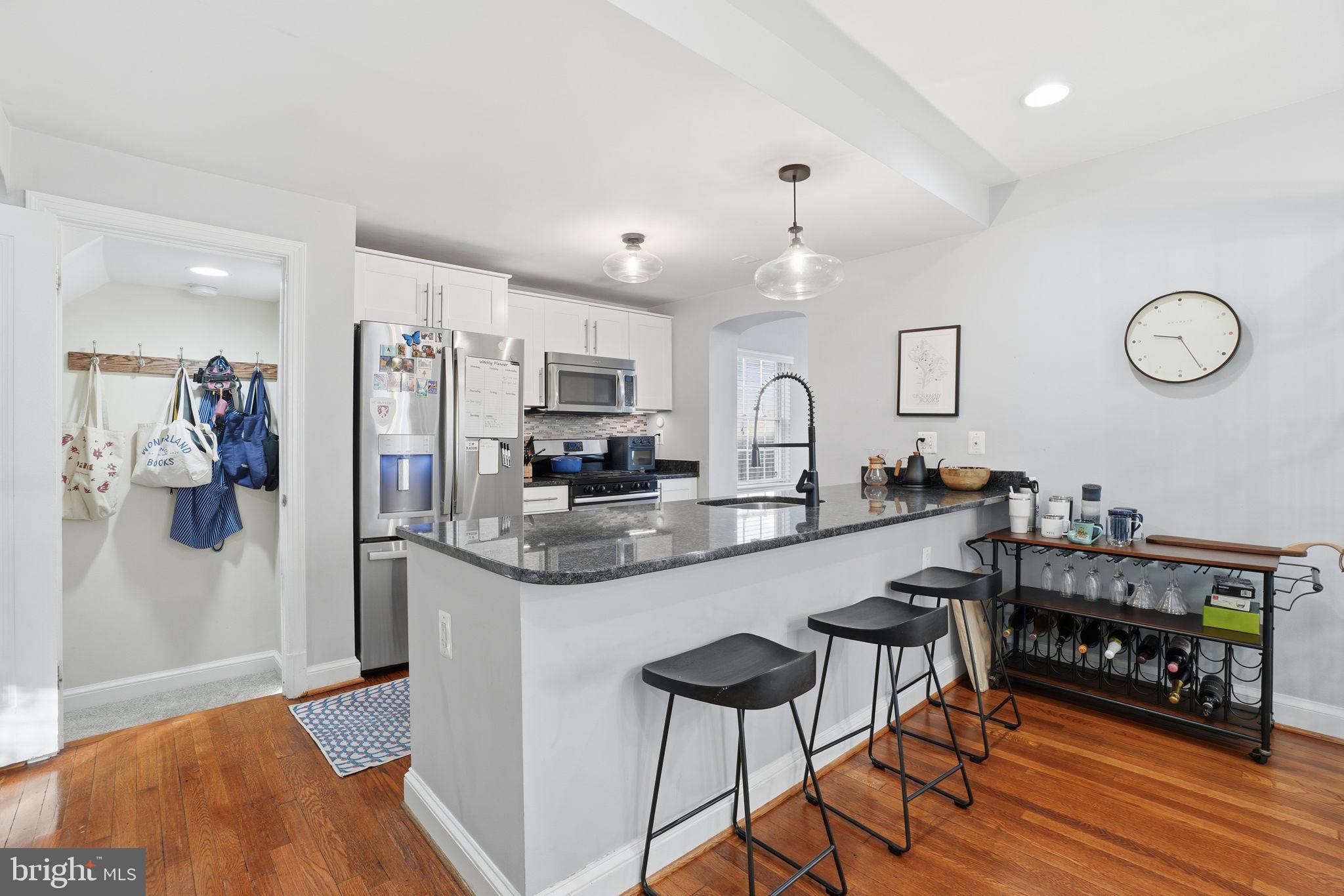 31 Milmarson Place Northwest Washington, DC 20011 - Photo 9 of 57 Kitchen with view of stairway to Bottom Level
