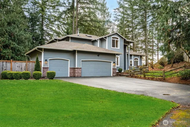 a house view with a garden space