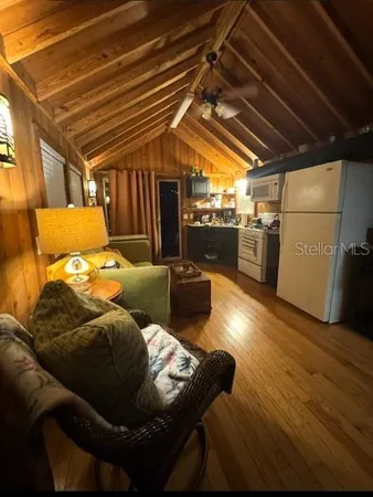 a couch with wooden floor