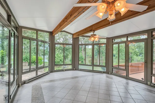 a view of a lake with a mountain view