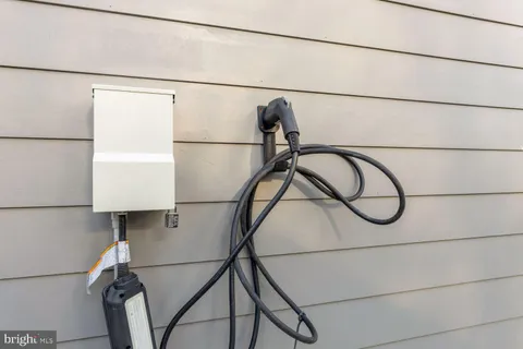 a utility room with a close up of a brick wall