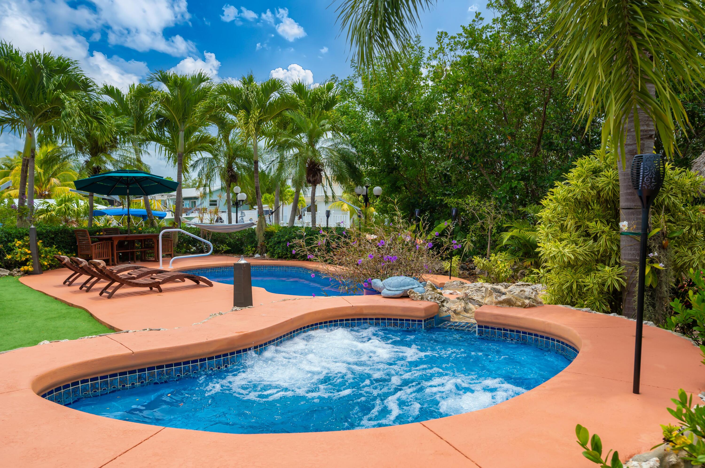 29072 Cedar Drive Big Pine Key, FL 33043 - Photo 22 of 59 swimming pool view with a garden space