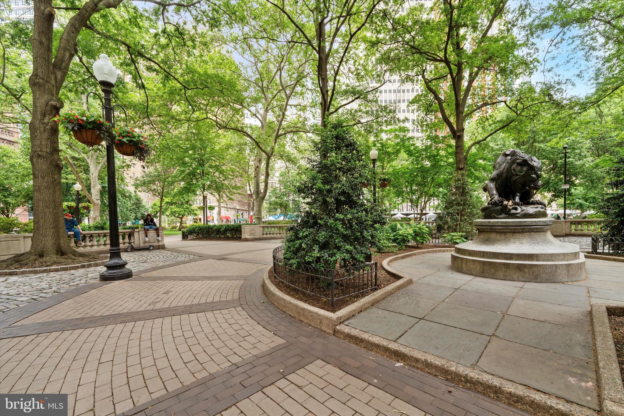 1901 Walnut Street, Unit 6F Philadelphia, PA 19103 - Photo 24 of 32 a view of a yard with plants and trees