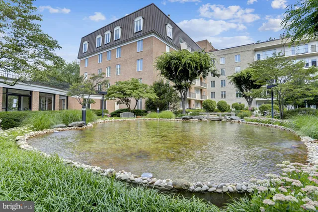 a front view of a building and a yard