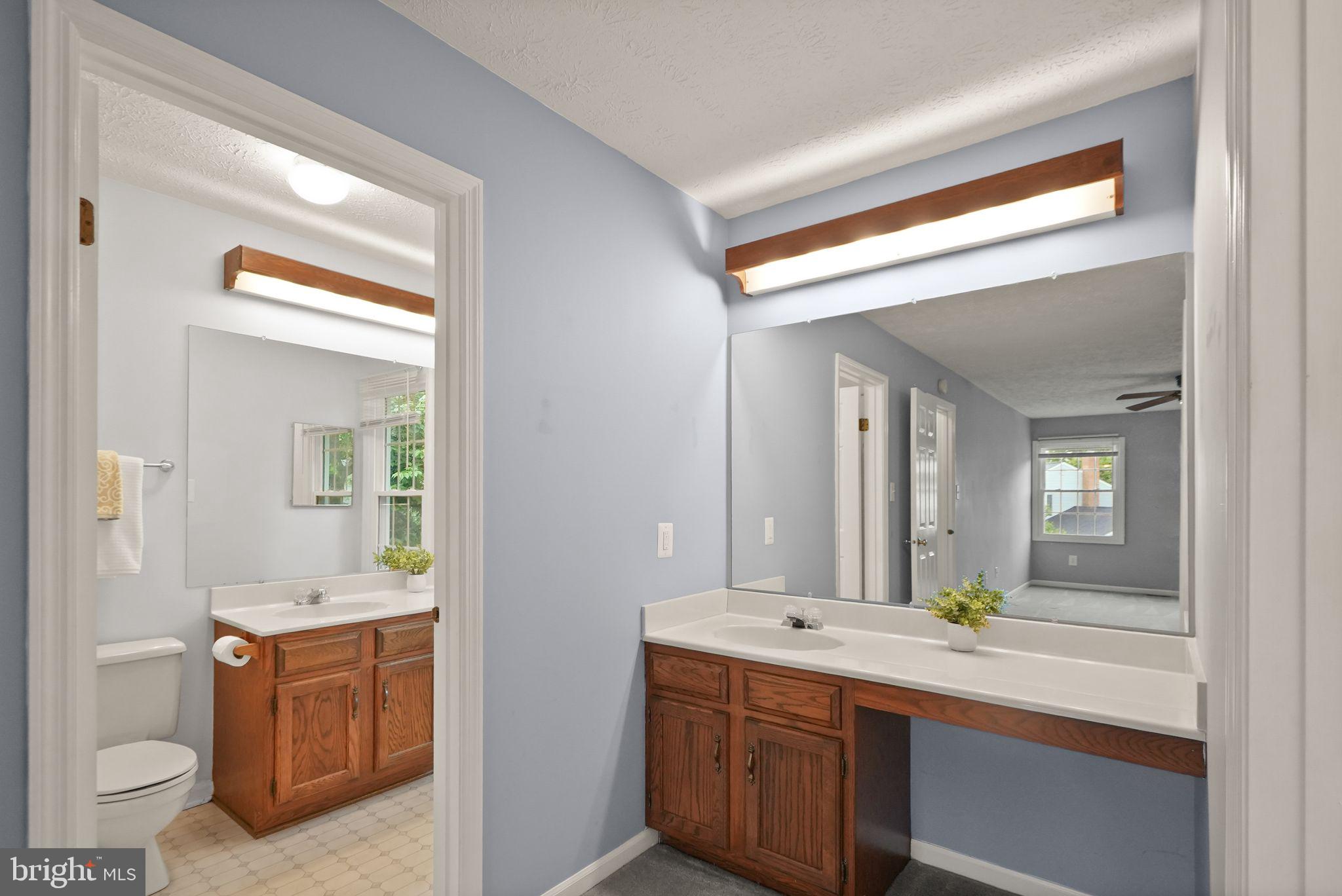 169 Applegate Drive Sterling, VA 20164 - Photo 27 of 55 a bathroom with a double vanity sink and a mirror