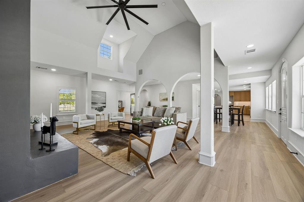 1260 Stacy Road Fairview, TX 75069 - Photo 12 of 40 Large living room with cathedral ceiling
