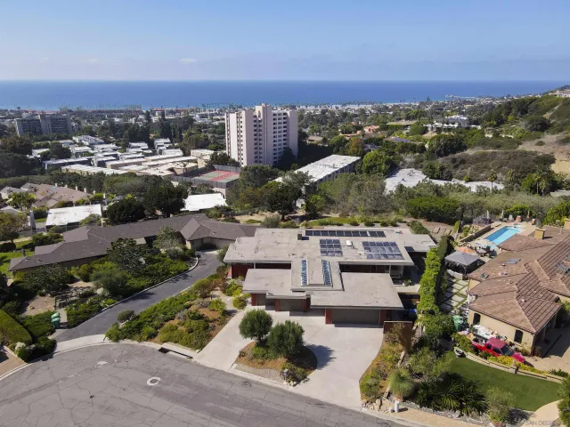 an aerial view of a city