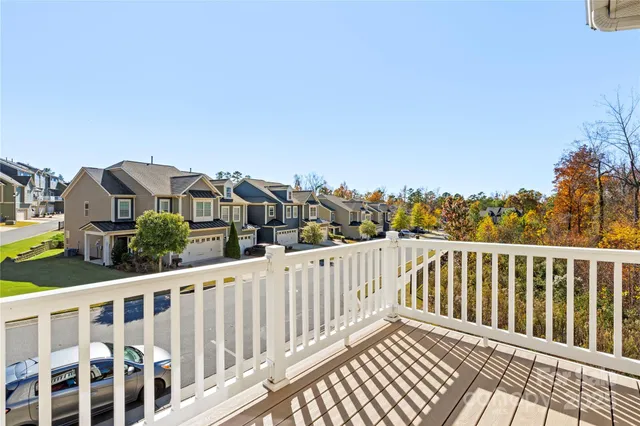 a view of a city from a balcony