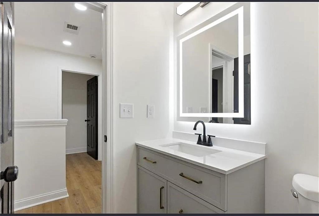 10 Hawk Road Northwest Cartersville, GA 30121 - Photo 20 of 23 a bathroom with a sink and a mirror