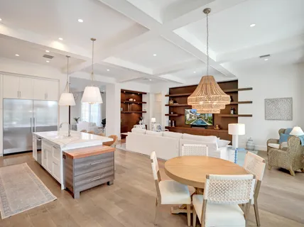 a bedroom with a large bed and a couch