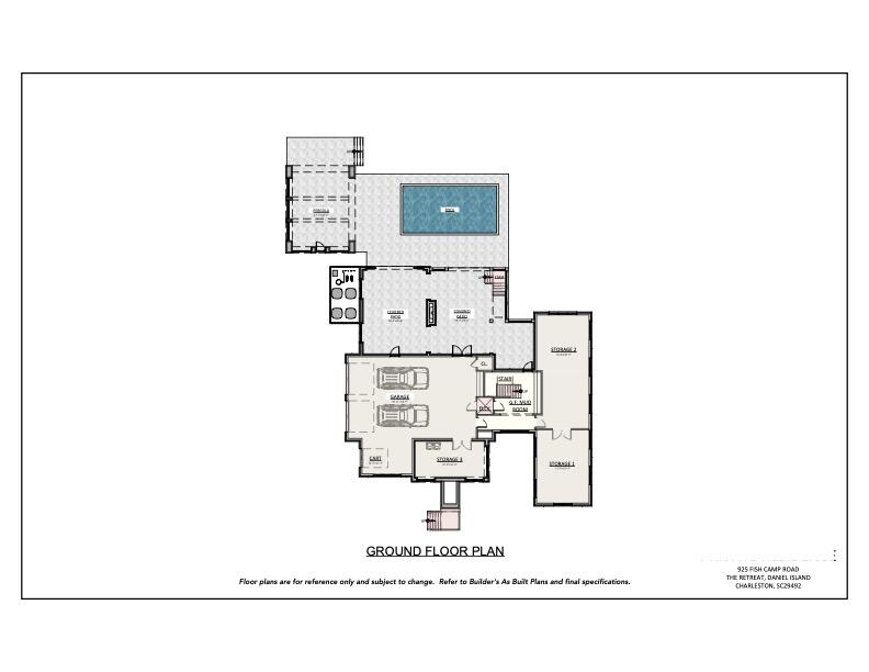 925 Fish Camp Road Charleston, SC 29492 - Photo 65 of 67 925 Fish Camp Rd - Ground Floor Plan