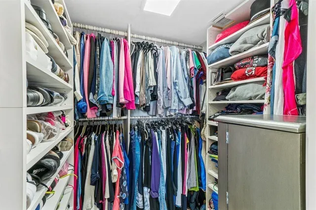 a view of a walk in closet