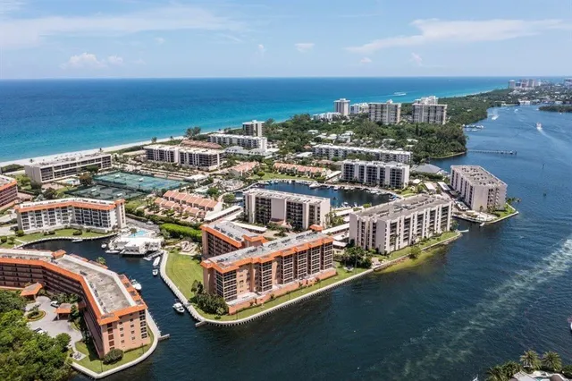 a view of city with ocean view