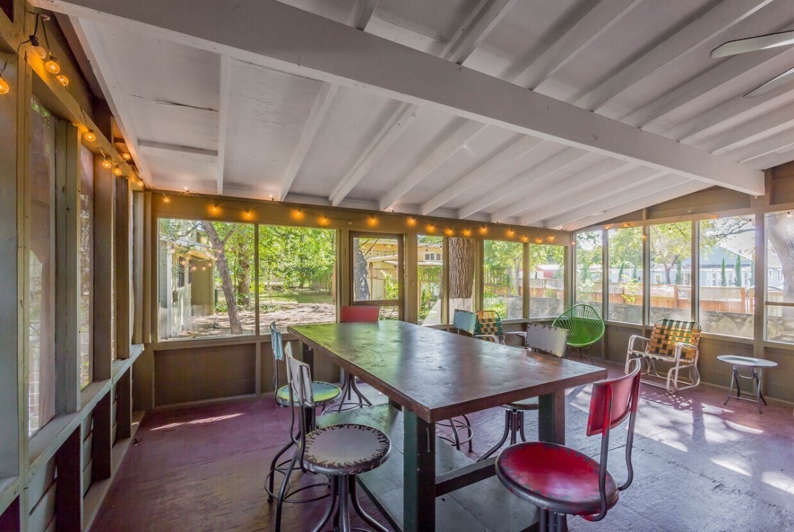 1159 Navasota Street Austin, TX 78702 - Photo 23 of 23 a view of a dining room with furniture window and outside view