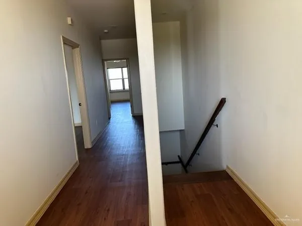 an empty room with closet