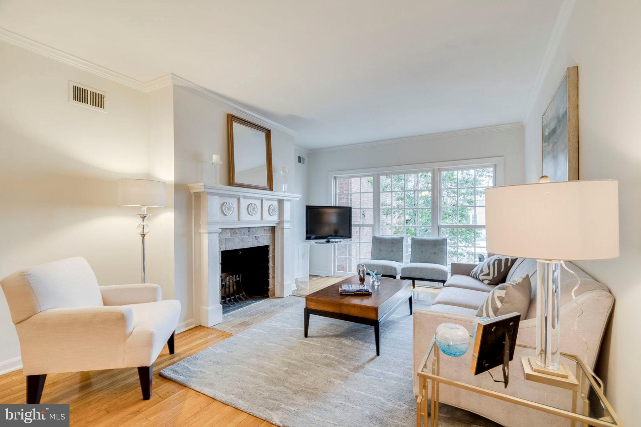 745 10th Street Southeast Washington, DC 20003 - Photo 16 of 41 Living Room with fireplace