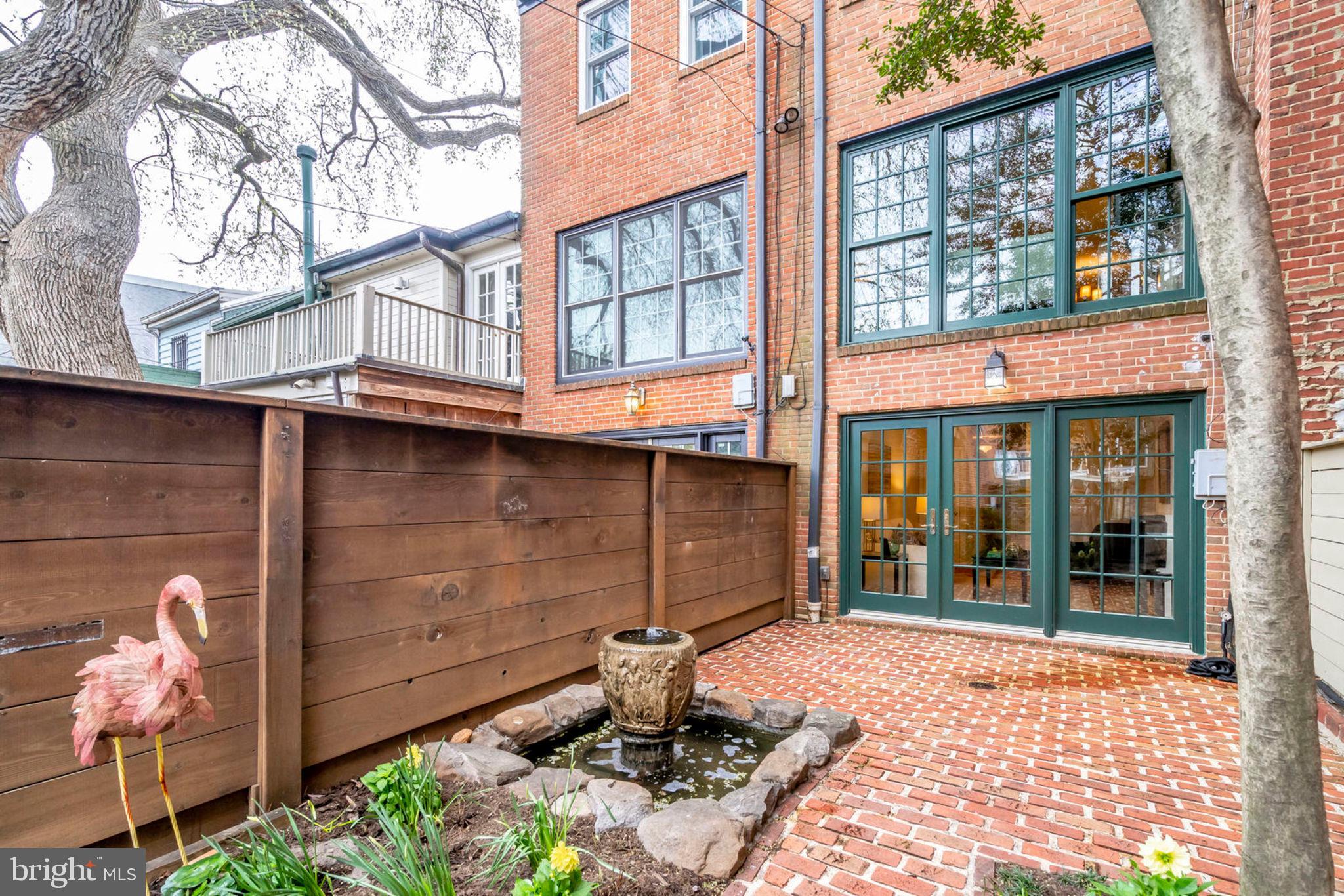 745 10th Street Southeast Washington, DC 20003 - Photo 40 of 41 Rear Patio with Fountain