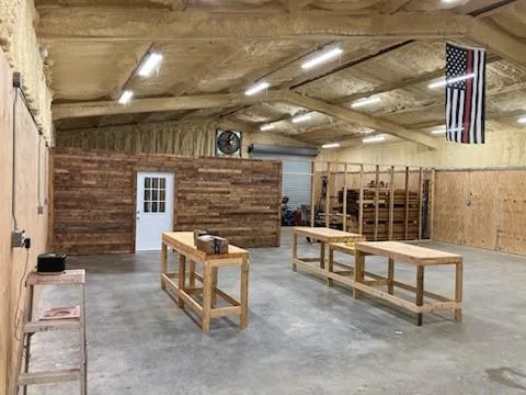 a view of an entryway with a fireplace