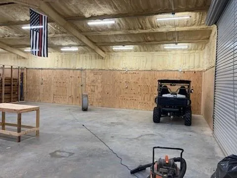 a car parked in a parking garage