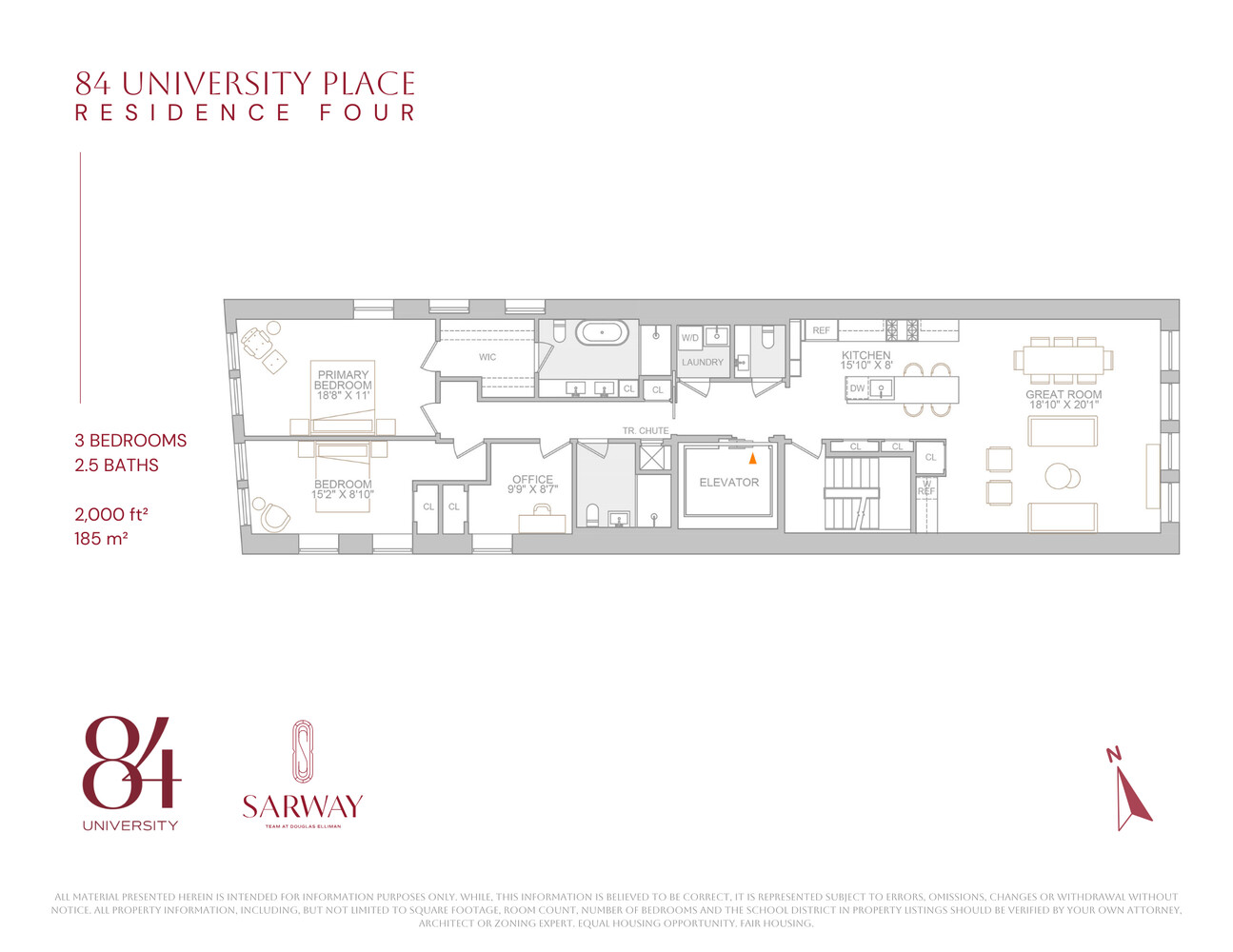 84 University Place, Unit 4 Manhattan, NY 10003 - Photo 11 of 11 a picture of a floor plan