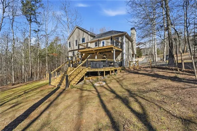 a backyard of a house with a yard