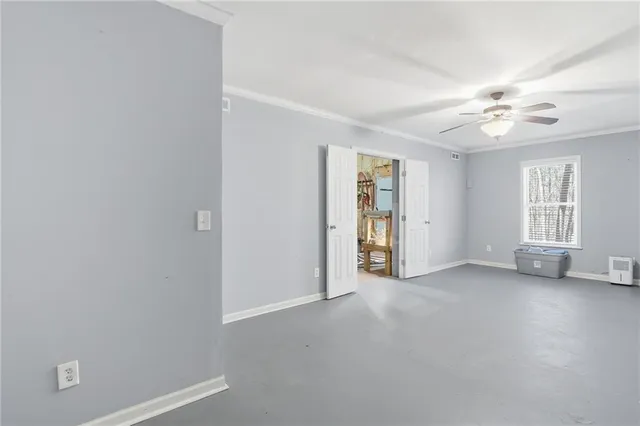 a view of a room with stairs