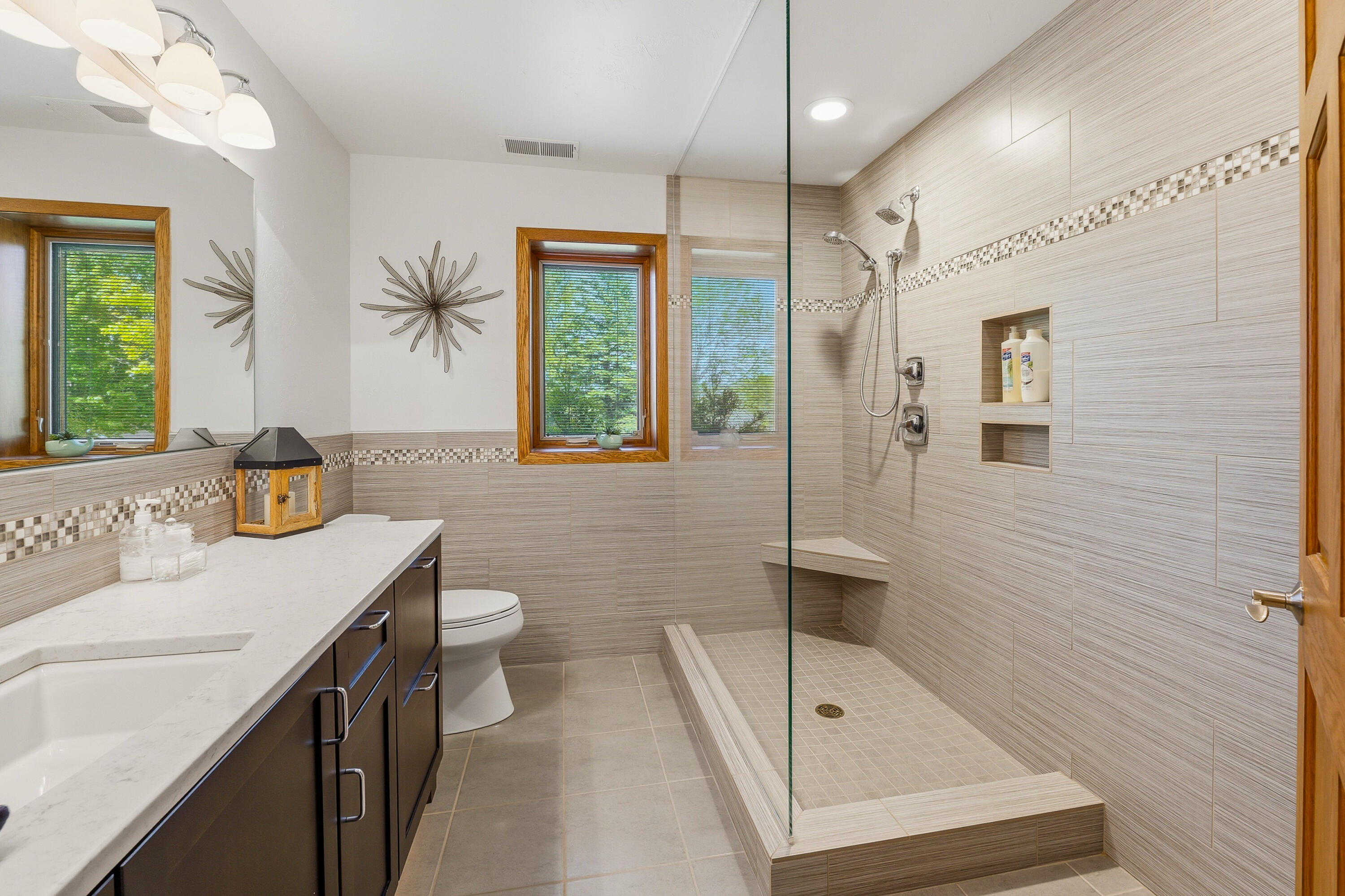 N6596 Riverview Road Plymouth, WI 53073 - Photo 34 of 67 Secondary Full Bath w Gorgeous Shower