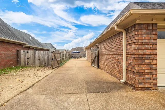 a backyard of a house
