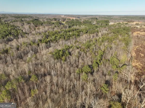 an aerial view of house with yard and mountain in the back