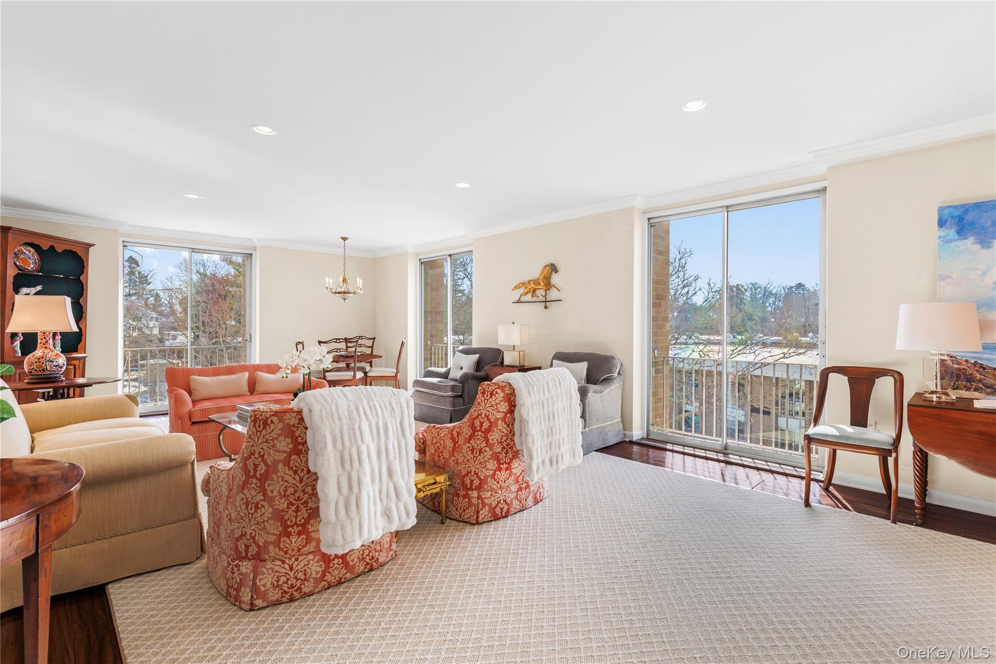 720 Milton Road, Unit SOUTH 3B Rye, NY 10580 - Photo 9 of 33 Floor to Ceiling windows on two sides with Harbor Views...