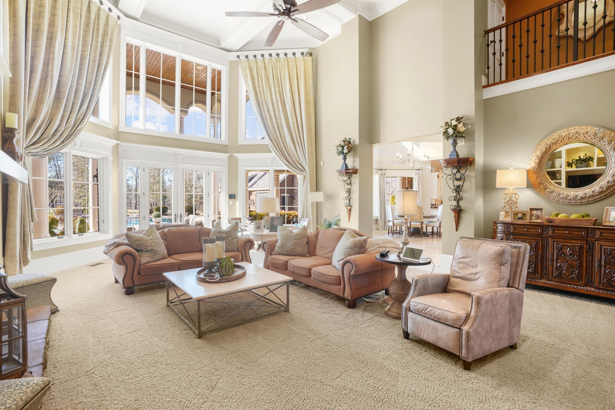 510 Davis Road Lebanon, TN 37087 - Photo 16 of 70 a living room with furniture a fireplace and a chandelier
