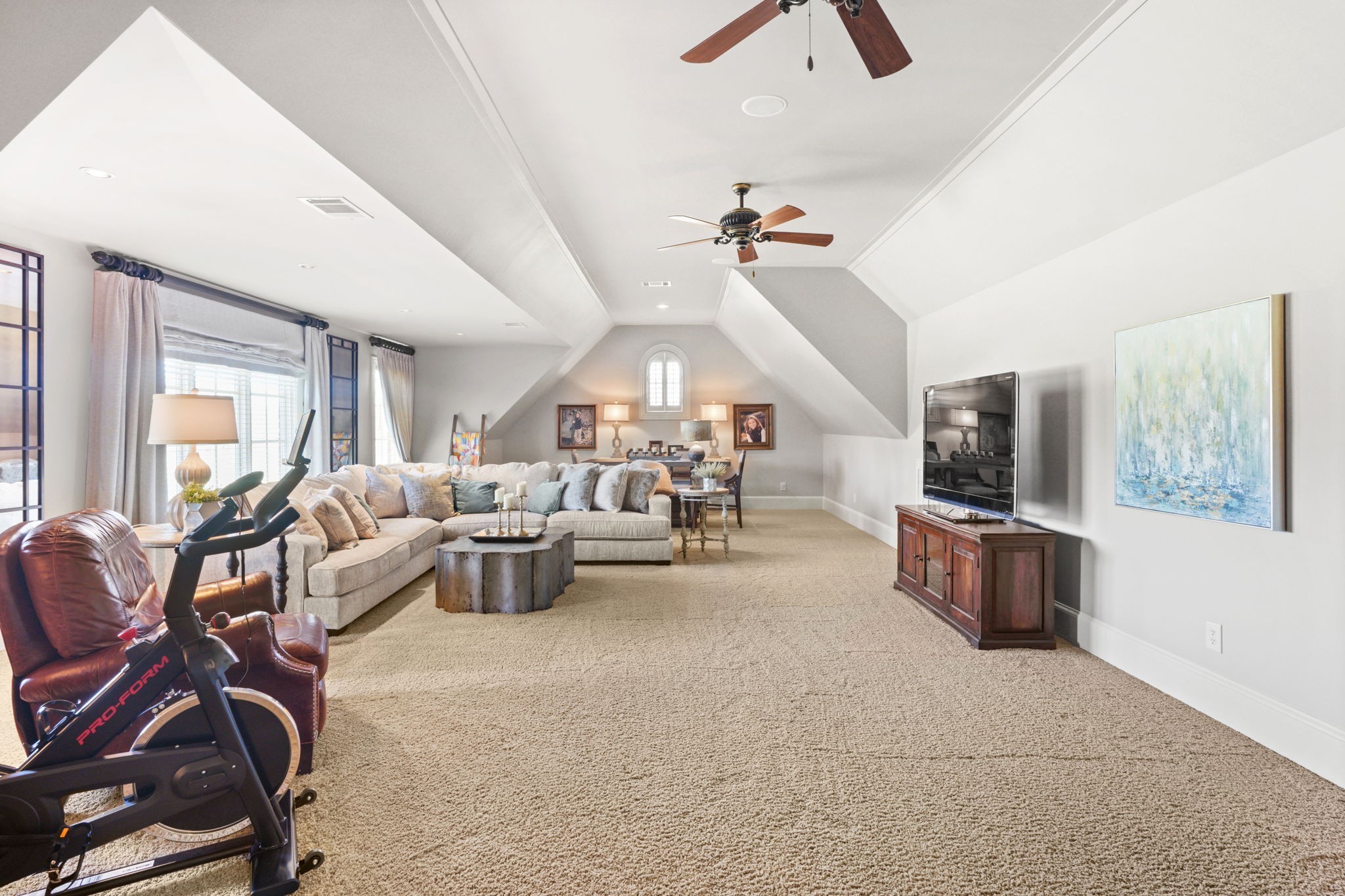 510 Davis Road Lebanon, TN 37087 - Photo 35 of 70 a living room with furniture a flat screen tv and a chandelier