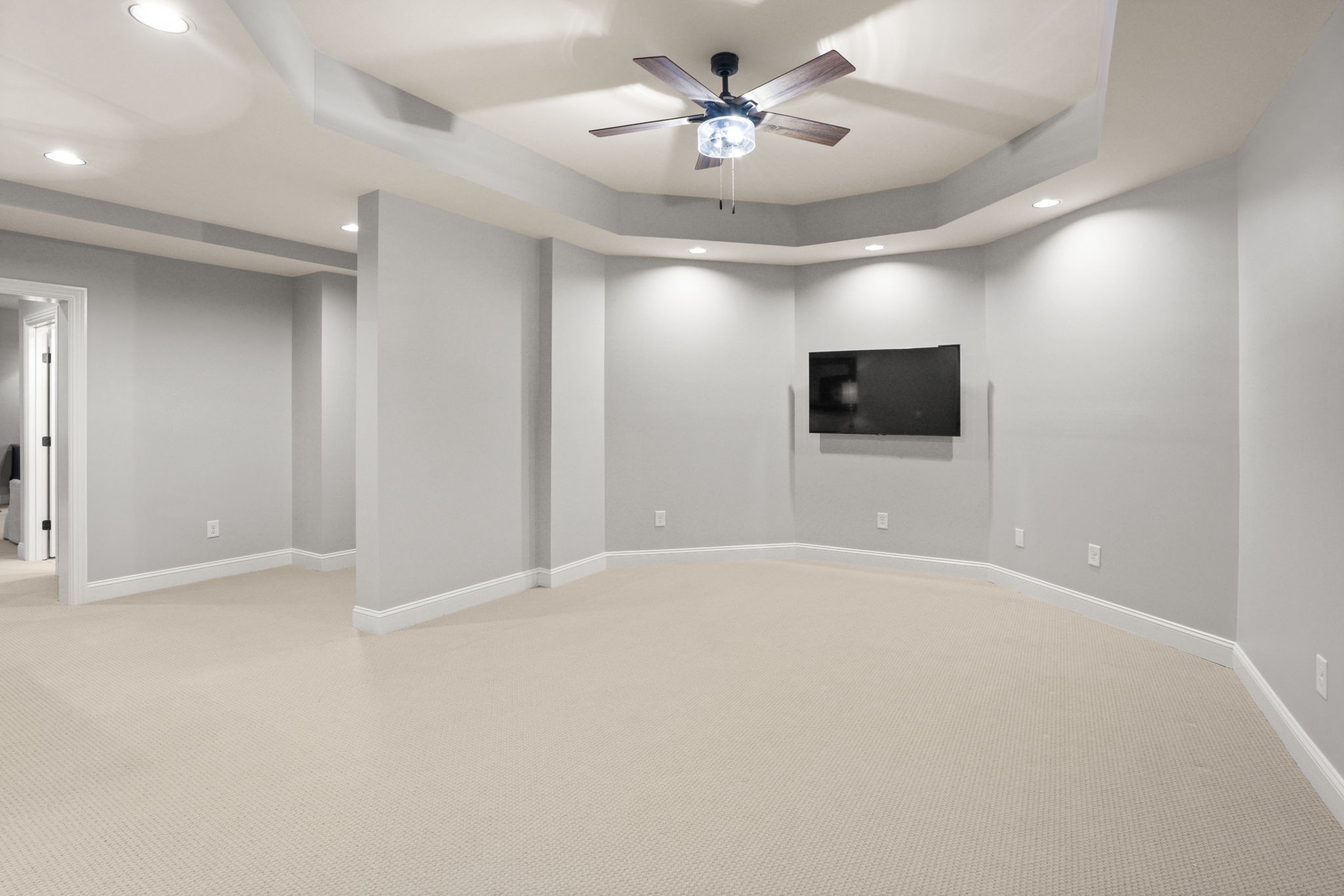 510 Davis Road Lebanon, TN 37087 - Photo 42 of 70 a view of an empty room with a fireplace and a ceiling fan