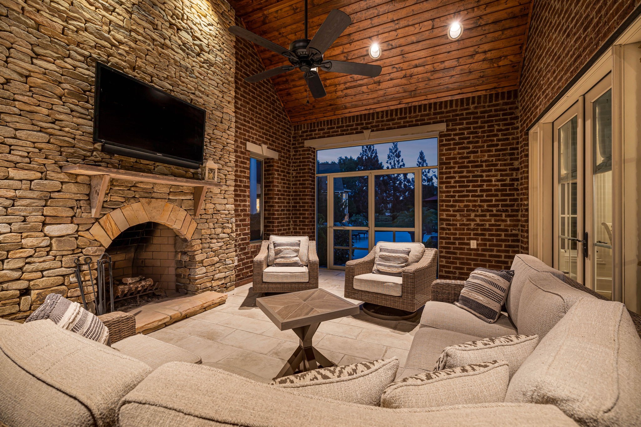 510 Davis Road Lebanon, TN 37087 - Photo 60 of 70 a living room with furniture a fireplace and a flat screen tv