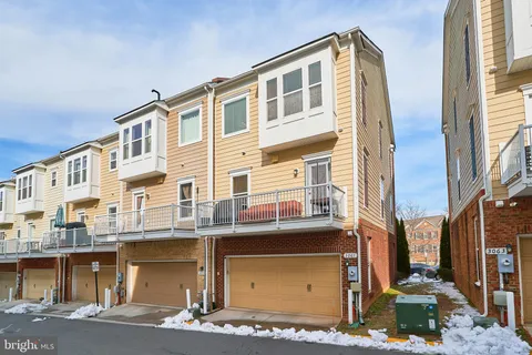 a front view of a building with a street