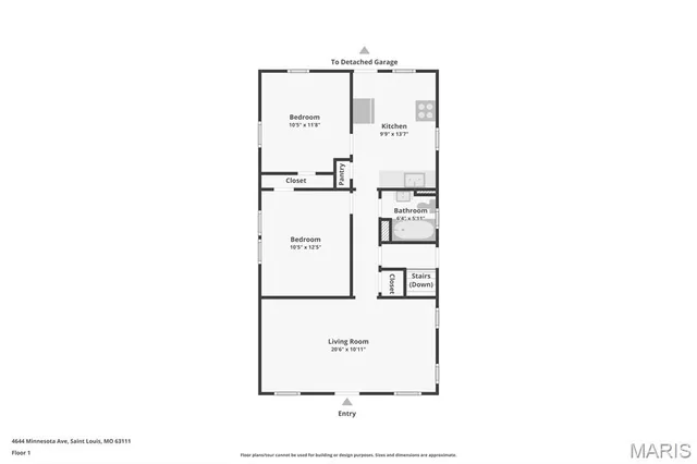 $179,900 | 3660 Woodman Drive, Florissant, MO 63031