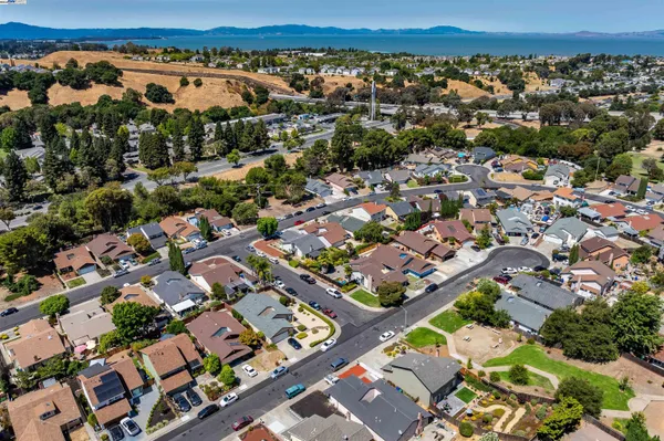 an aerial view of a city