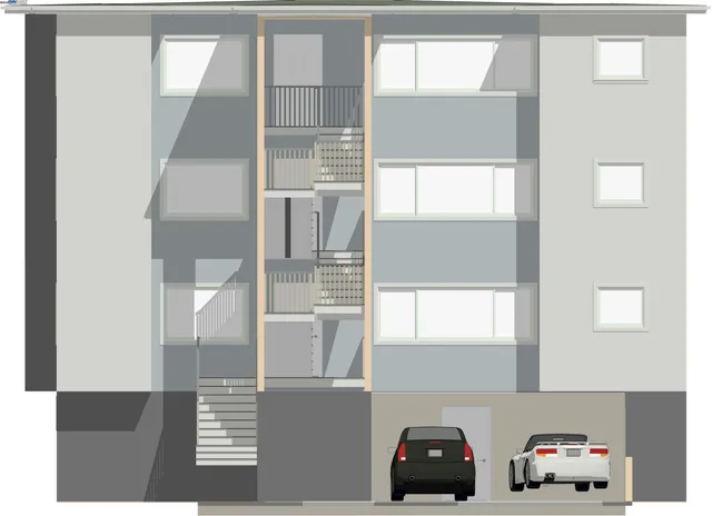 a car parked in front of a window