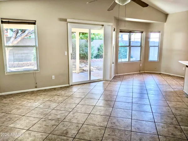 a view of an empty room and window