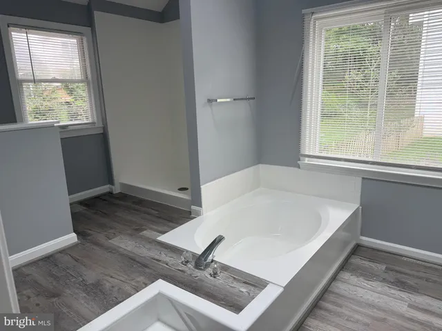 a view of an empty room with empty racks