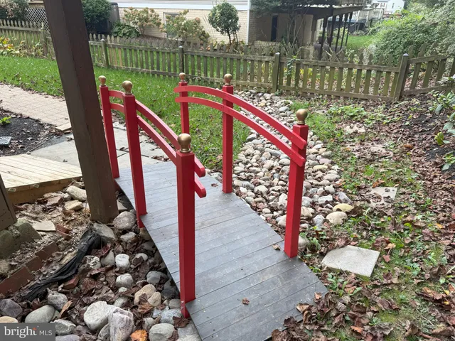 a view of a backyard with a garden