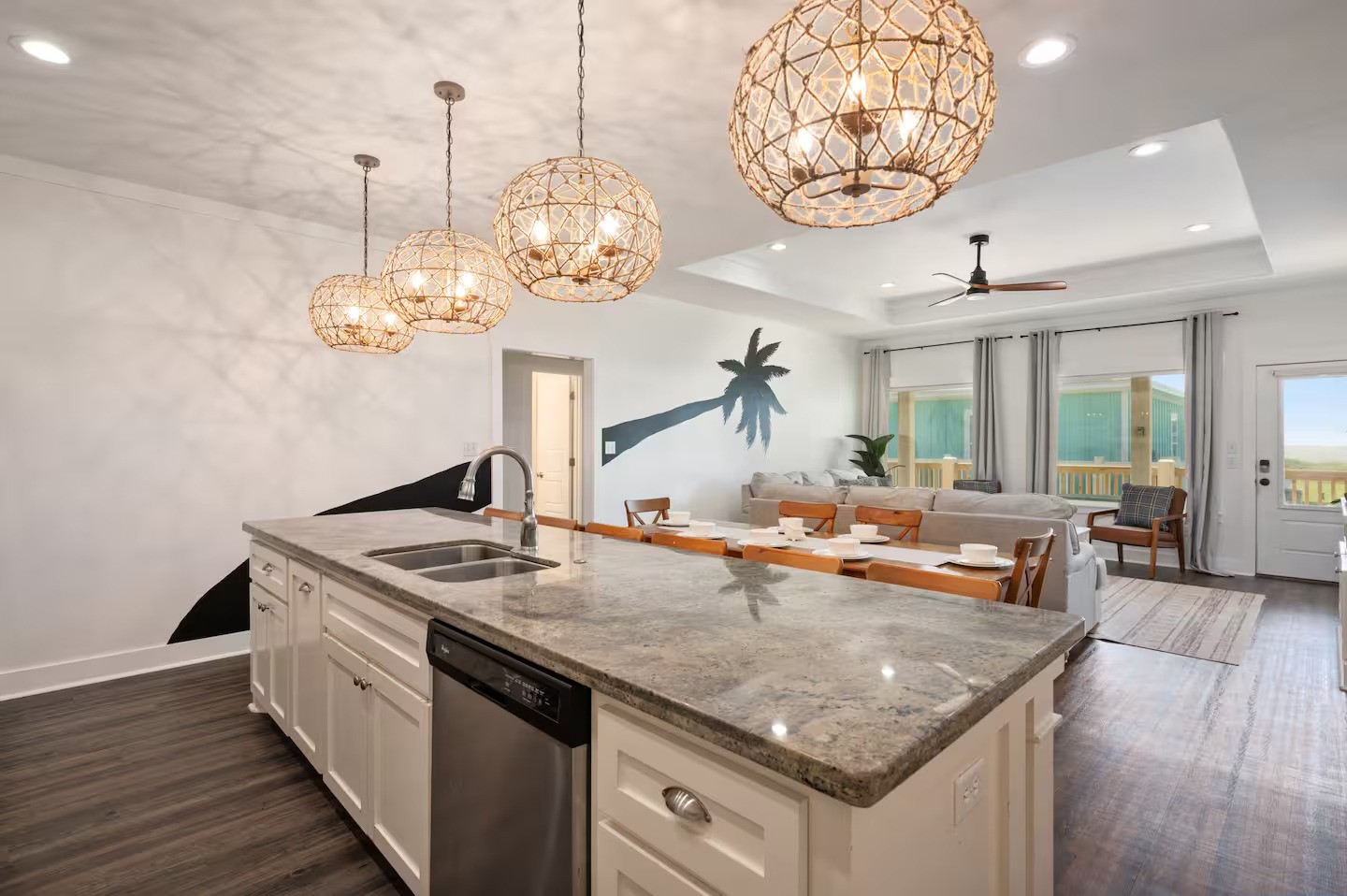 845 O' Neil Road Port Bolivar, TX 77650 - Photo 24 of 27 a kitchen with a counter space and a wooden floor